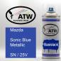 Preview: Mazda, Sonic Blue Metallic, SN / 25V: 400ml Sprühdose, von ATW Autoteile West.
